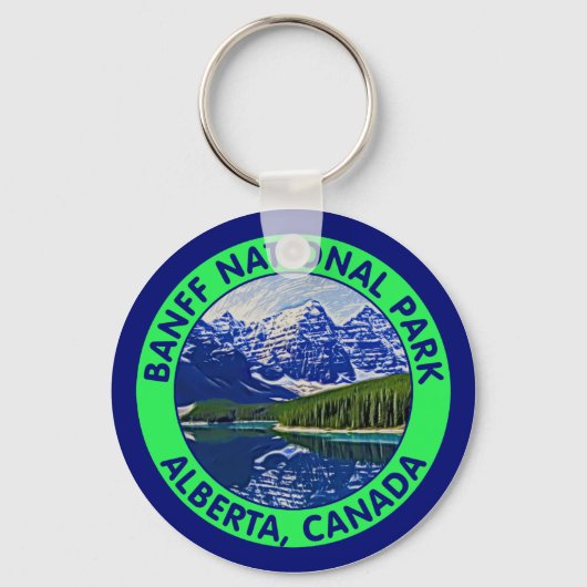 Porte-clés Parc national Banff, Alberta, Canada (Recto)