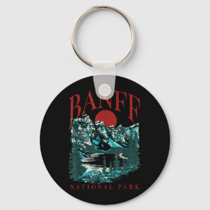 Porte-clés Parc national Banff Canada Inspiration Vintage