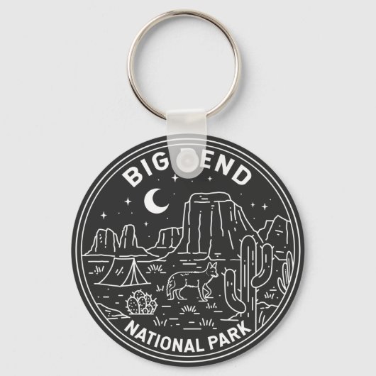 Porte-clés Parc national Big Bend Monoline (Recto)