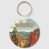Porte-clés Parc national de Bryce Canyon Utah Hoodoo Retro (Verso)