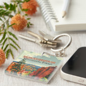 Porte-clés Parc national de Bryce Canyon Utah Hoodoo Retro (Devant Droit)