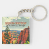 Porte-clés Parc national de Bryce Canyon Utah Hoodoo Retro (Dos)