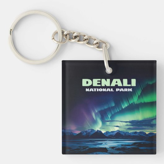 Porte-clés Parc national de Denali Rétro (Devant)