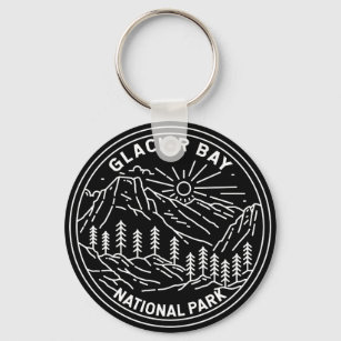 Porte-clés Parc national de Glacier Bay Alaska Monoline