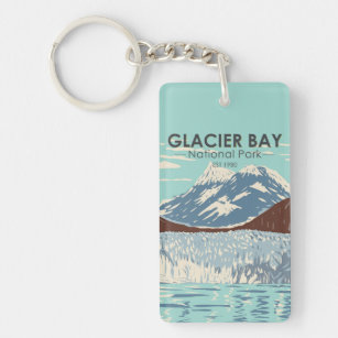 Porte-clés Parc national de Glacier Bay Alaska Vintage