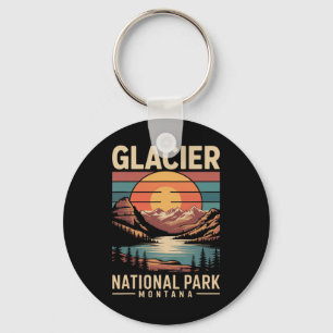 Porte-clés Parc national de Glacier Ours Vintage Montana Rand
