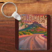 Porte-clés Parc national de Haleakala Maui Road Volcano Vinta (Recto)