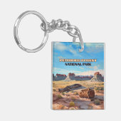 Porte-clés Parc National de la Forêt Petrifiée Arizona Désert (Devant gauche)