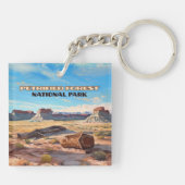 Porte-clés Parc National de la Forêt Petrifiée Arizona Désert (Dos)