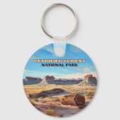 Porte-clés Parc National de la Forêt Petrifiée Arizona Désert (Recto)