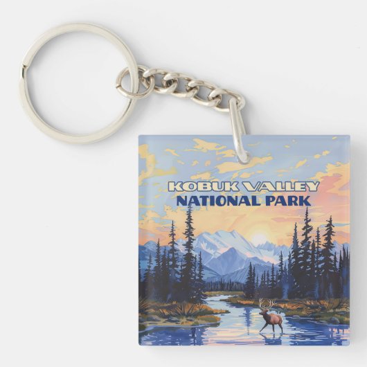 Porte-clés Parc national de la vallée de Kobuk Alaska Caribou (Devant)