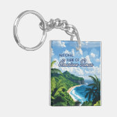 Porte-clés Parc National de Samoa Américaines Plage Rainfores (Devant gauche)