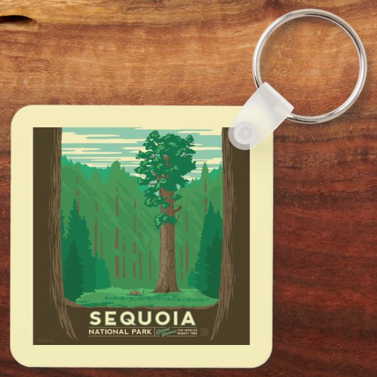 Porte-clés Parc national de Sequoia (Verso)