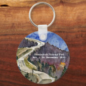 Porte-clés Parc national de Shenandoah skyline de la couleur  (Verso)