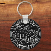 Porte-clés Parc national de Theodore Roosevelt Monoline (Recto)