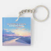 Porte-clés Parc national de White Sands Sunset Dunes Nouveau  (Dos)