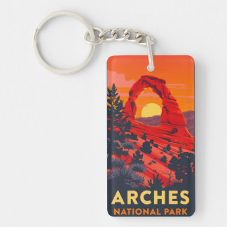Porte-clés Parc national des Arches Rétro Vintage 70s