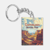 Porte-clés Parc national des Canyonlands Utah Moab Retro (Devant gauche)