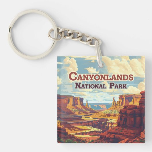 Porte-clés Parc national des Canyonlands Utah Moab Retro (Devant)