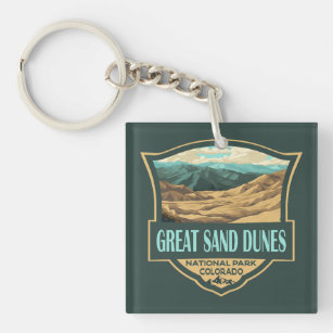 Porte-clés Parc national des Great Sand Dunes Illustration Ré
