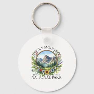 Porte-clés Parc national des montagnes rocheuses florales Ran