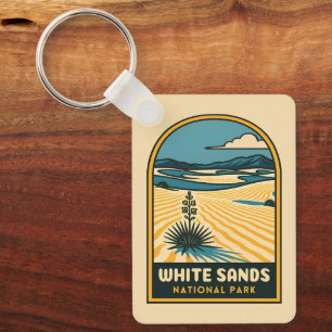 Porte-clés Parc national des Sables Blancs Rétro Vintage voya