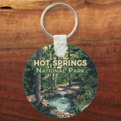 Porte-clés Parc national des sources chaudes Arkansas Retro (Verso)