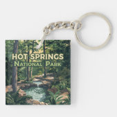Porte-clés Parc national des sources chaudes Arkansas Retro (Dos)