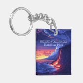 Porte-clés Parc national des volcans d'Hawaii Big Island Retr (Devant gauche)