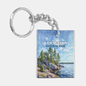 Porte-clés Parc national des Voyageurs Rainy Lake Minnesota (Devant gauche)