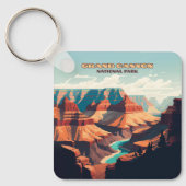 Porte-clés Parc national du Grand Canyon Arizona Retro (Recto)