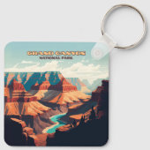 Porte-clés Parc national du Grand Canyon Arizona Retro (Dos)