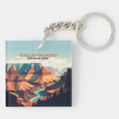 Porte-clés Parc national du Grand Canyon Arizona Retro (Dos)