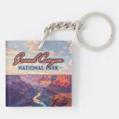 Porte-clés Parc national du Grand Canyon Arizona Retro (Dos)