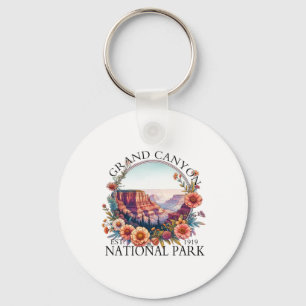 Porte-clés Parc national du Grand Canyon Floral Randonnée Cam