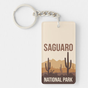 Porte-clés Parc national du Saguaro Art de voyage minimal