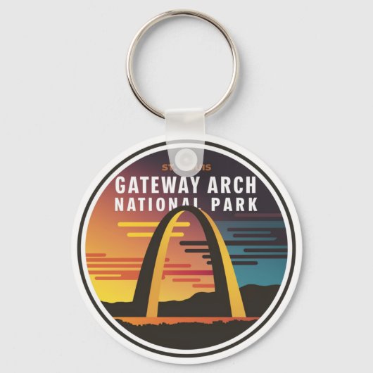 Porte-clés Parc national Gateway Arch St. Louis Abstrait (Recto)