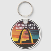 Porte-clés Parc national Gateway Arch St. Louis Abstrait (Verso)