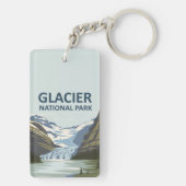 Porte-clés Parc national Glacier Art de voyage (Dos)