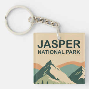 Porte-clés Parc national Jasper Canada Art de la nature panor