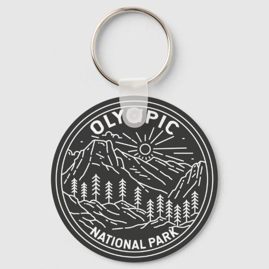 Porte-clés Parc national olympique Washington Monoline (Recto)