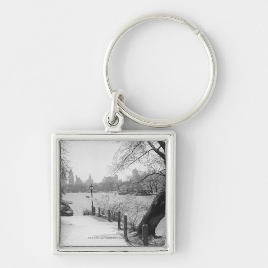 Porte-clés Parc urbain avec le lac tranquille (Devant)