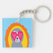 Porte-clés Parcelle de soleil avec lunettes de soleil (Dos)