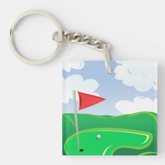 Porte-clés Parcours de golf Porte - clé vert (Devant)