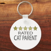 Porte-clés Parent de chat cinq étoiles (Recto)
