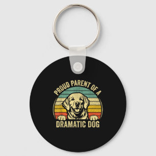 Porte-clés Parent Fier D'un Dramatique Chien Rétro Vintage