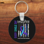 Porte-clés Parents Je Manque Ma Fille Suicide Sensibilisation (Recto)