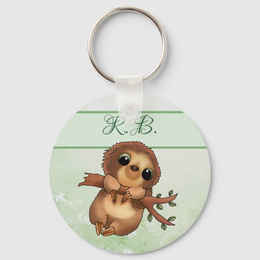 Porte-clés Paresseux personnalisé (Recto)