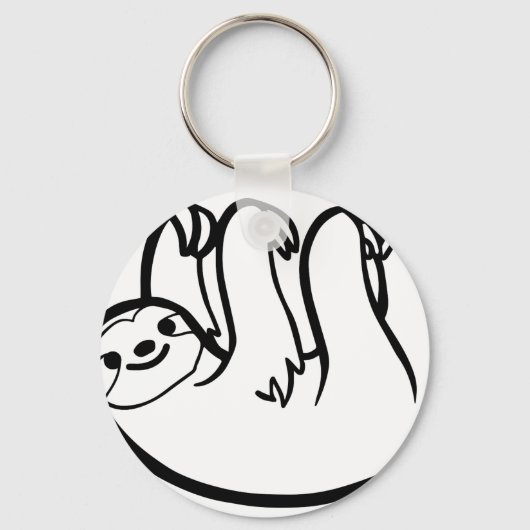 Porte-clés paresseux - Sloth drôle (Recto)