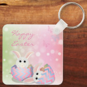 Porte-clés Parfait, Cool Joyeux Pâques, Joyeux Lapin (Verso)
